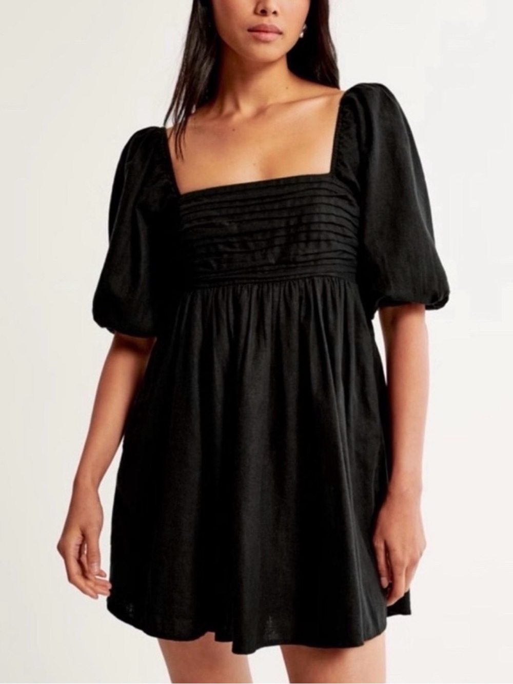 Abercrombie Emerson Poplin Mini Dress Black Size SP